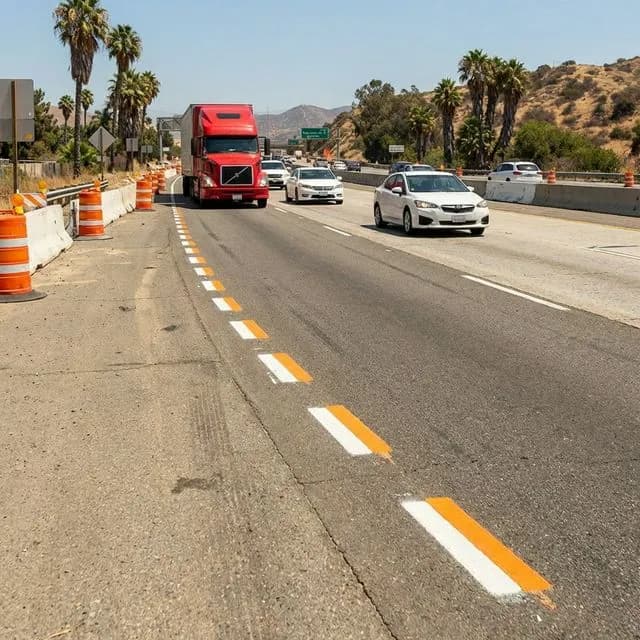 California's Orange Highway Stripes: What Do They Mean?