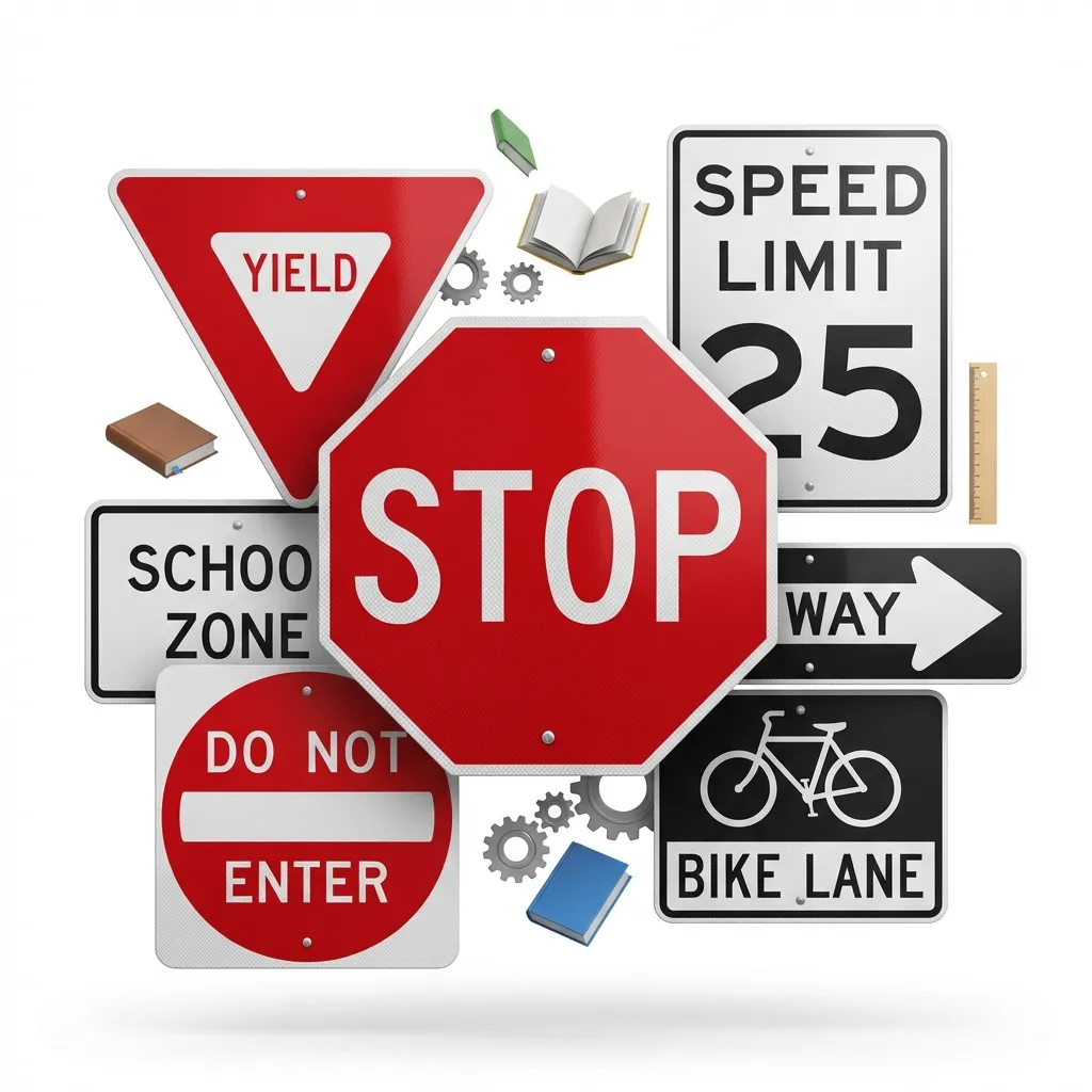 Complete Road Signs Guide for DMV Test 2025