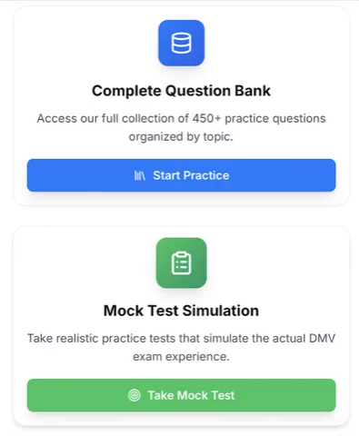 DMV Question Bank Screenshot